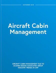 Aircraft Cabin Management talk to Acumen Design Associates about industry trends in CMF