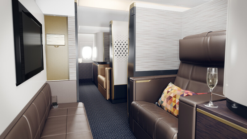 Etihad first class a380 day view